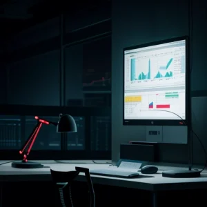 layar monitor dasbor pemantauan mrtg untuk mengukur akurasi janji batas waktu pemulihan mttr dari pihak penyedia internet