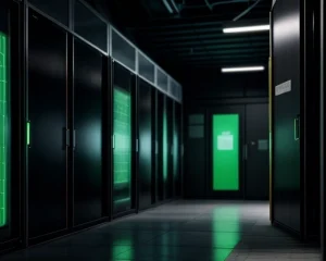 perlindungan keamanan lapis tujuh menggunakan perangkat dinding api firewall keras untuk mengamankan peladen lokal on premise