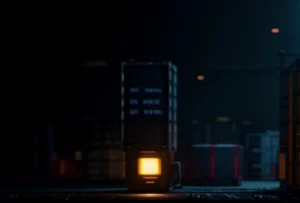 ancaman korosi udara laut dan rintangan tumpukan kontainer besi yang memblokir sinyal nirkabel akses logistik pelabuhan