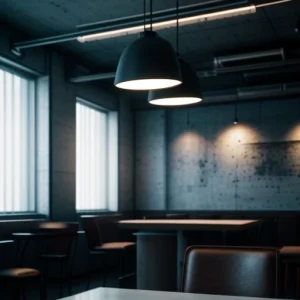 mesin router pemancar wifi access point kelas korporasi dipasang estetik di plafon kafe modern