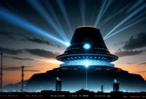 ilustrasi teknologi radio microwave point to point menembakkan sinyal internet ke pabrik blank spot