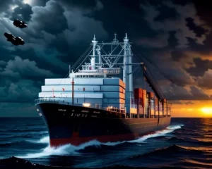 arsitektur antena vsat maritim dengan teknologi gyro stabilizer untuk melacak satelit di tengah ombak samudera