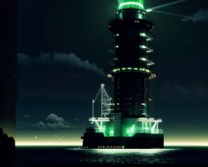 topologi jaringan internet satelit untuk rig pengeboran minyak lepas pantai mengamankan data telemetri dan radar