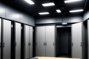 standar rak server ruang meet me room dengan sistem pemadam gas fm200 yang memenuhi syarat lolos sertifikat laik fungsi bangunan