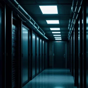 arsitektur ruangan meet me room mmr sebagai titik sambung silang kabel fiber optik gedung perkantoran