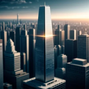 antena penerima gelombang mikro radio point to point di atap gedung pencakar langit scbd sudirman