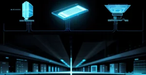 Diagram topologi perbedaan kontrol infrastruktur antara Dark Fiber dan MPLS