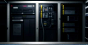 Modul SFP Transceiver terpasang pada port switch core enterprise
