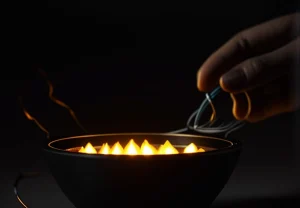 konsep ilustrasi modul sfp fiber optic mengalami overheating terbakar