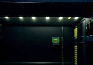 Teknisi mengatur pemisahan VLAN storage dan operasional pada antarmuka switch manageable cisco